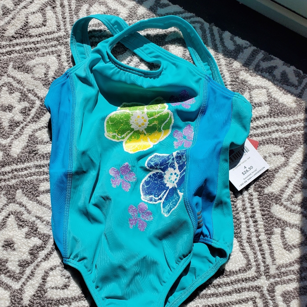 Land's End girls one piece swimsuit